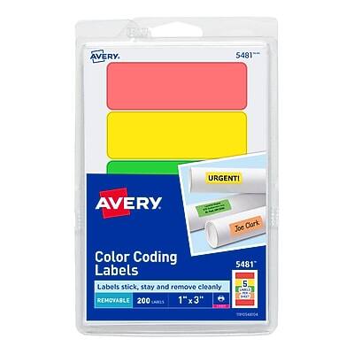 AVERY
5481
Color Coding Labels
Labels stick, stay and remove cleanly
REMOVABLE
200 LABELS
1" x 3"
URGENTI
Joe Clark
5 LAYERS