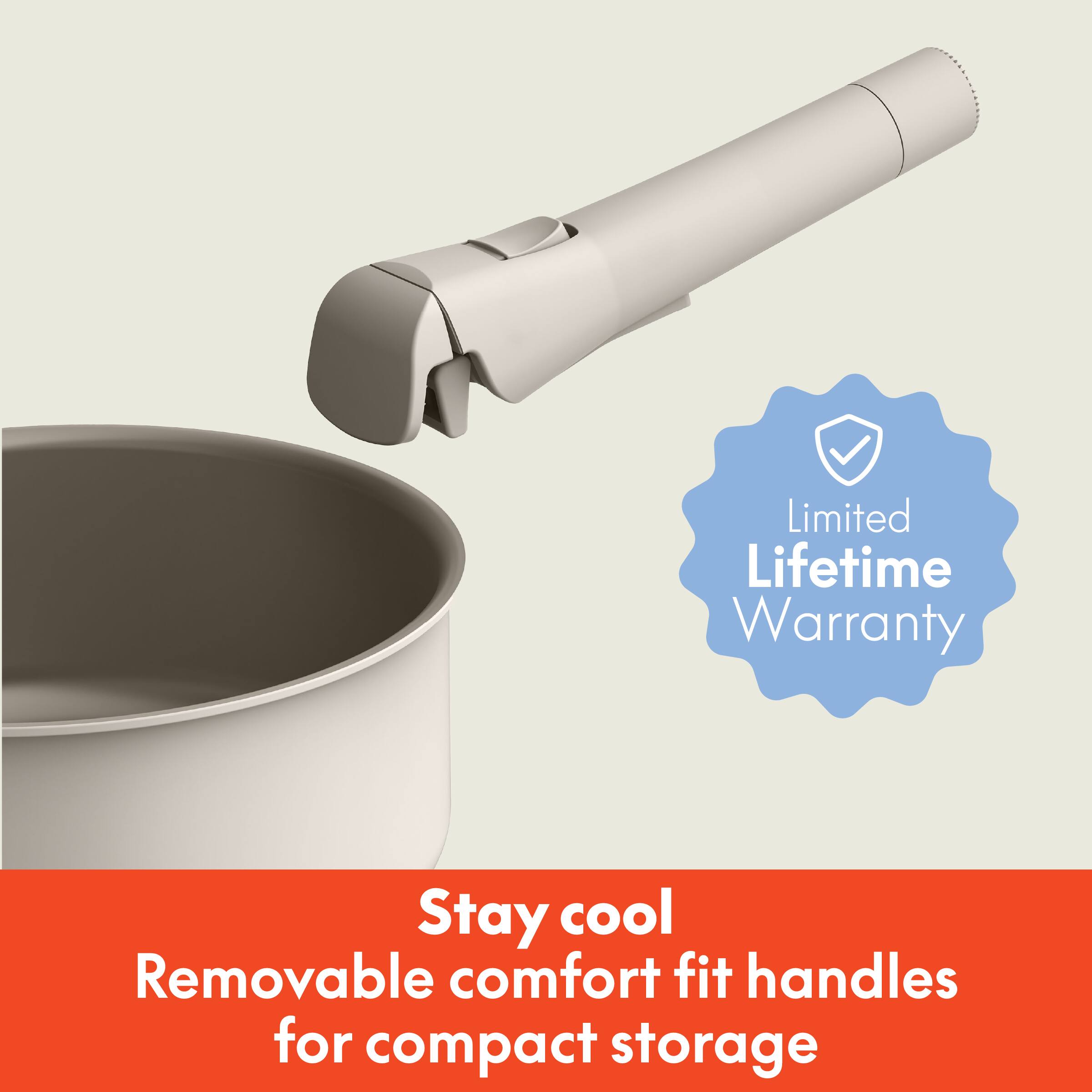 Stay cool, removable comfort fit handles for compact storage, limited lifetime warranty.