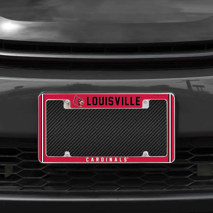 Rico Industries Louisville NCAA Cardinals (Set of 2) Chrome Metal ...