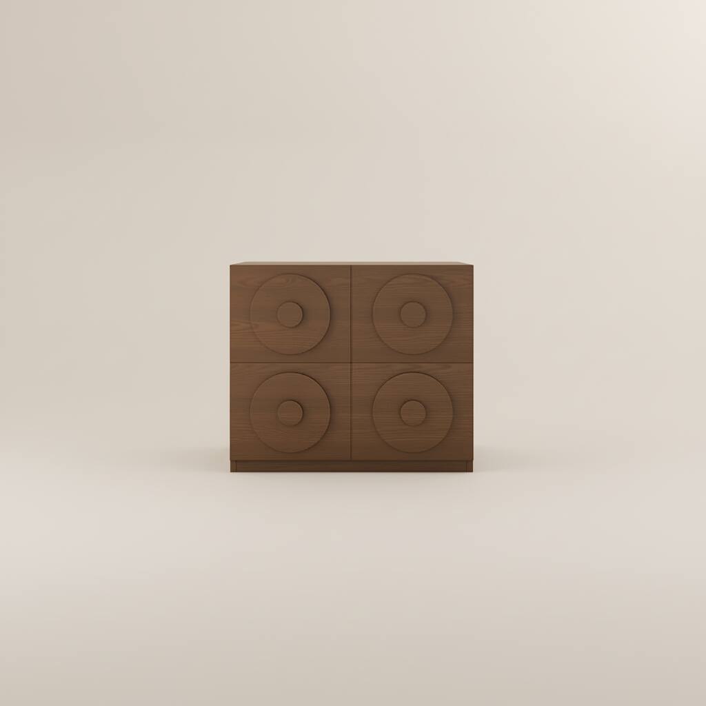 Alt View 1. POVISON - Fully-Assembled 1 Pieces Modern Modular Walnut Color Cabinets,Plywood Frame TV Stand, Living Room Cabinets,Media Console - Walnut Color.