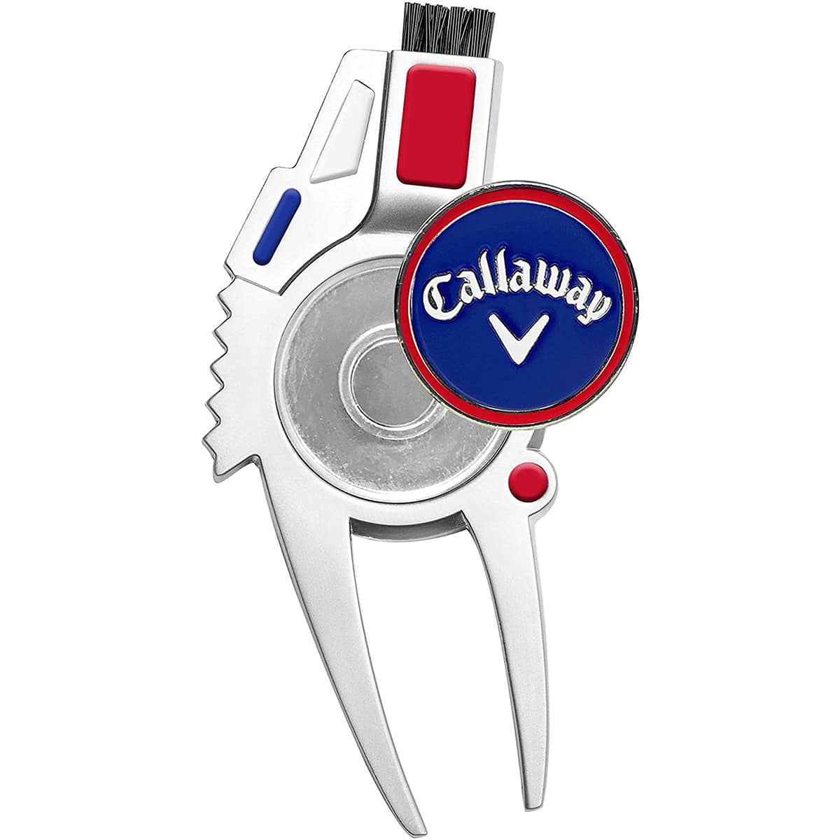 Callaway - Golf 4-in-1 Divot Repair Tool - Red/White/Blue