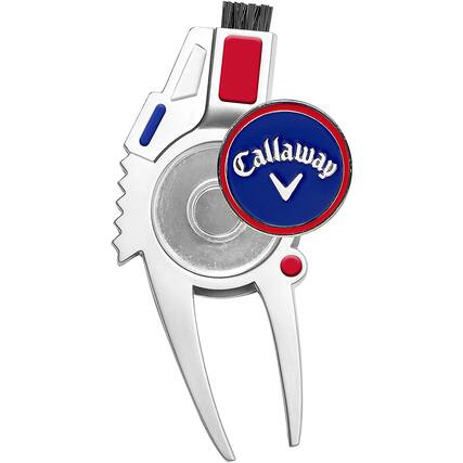 Front. Callaway - Callaway Golf 4-in-1 Divot Repair Tool - Red/White/Blue - Red/White/Blue.