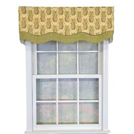RLF Home - 100% Cotton Kingston Glory Fully lined Windows Rod Pocket Valance 50" x 16" - Yellow