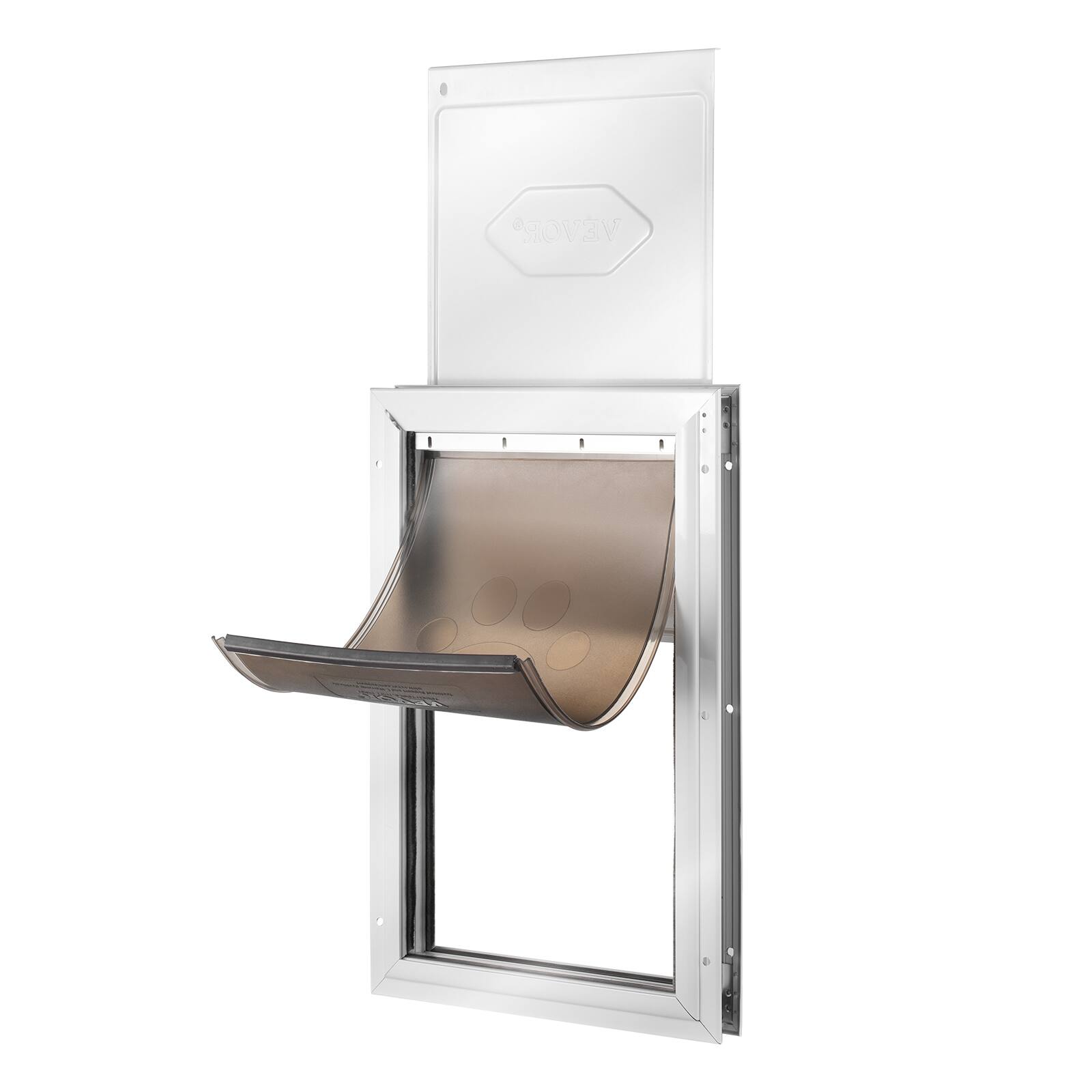 Alt View 5. VEVOR - Pet Door, 8.27" x 11.93" Aluminum Frame with Lock and Flap System, Weatherproof Doggy Door, Easy to Install.