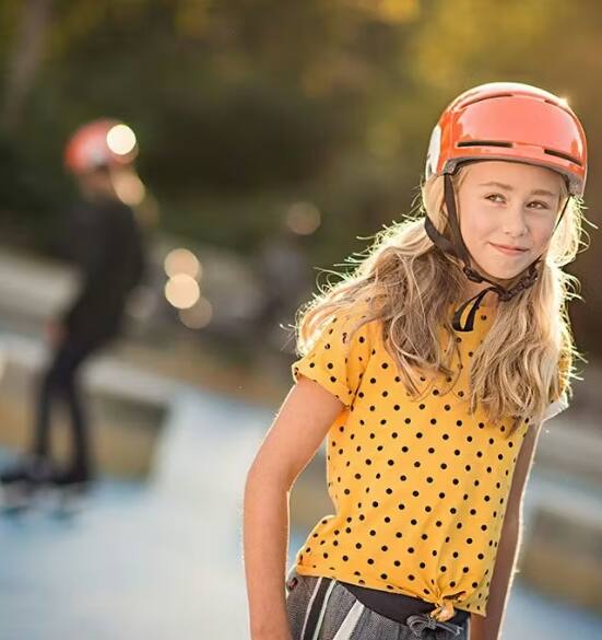 Alt View 4. Segway - Segway Kids Helmets, XS, Excellent Shock Absorbance, Customizable Spin Dial, Easy-to-use, made for comfort - Orange.