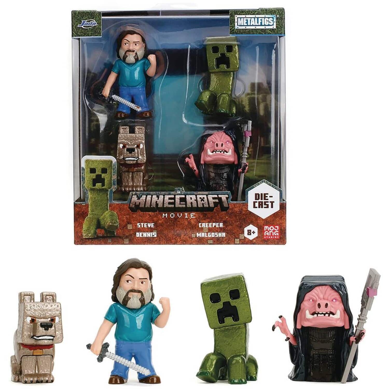 Jada Toys - A Minecraft Movie - MetalFigs - 2.5" Diecast Figure 4-Pack - COLLECTABLES - Multicolor