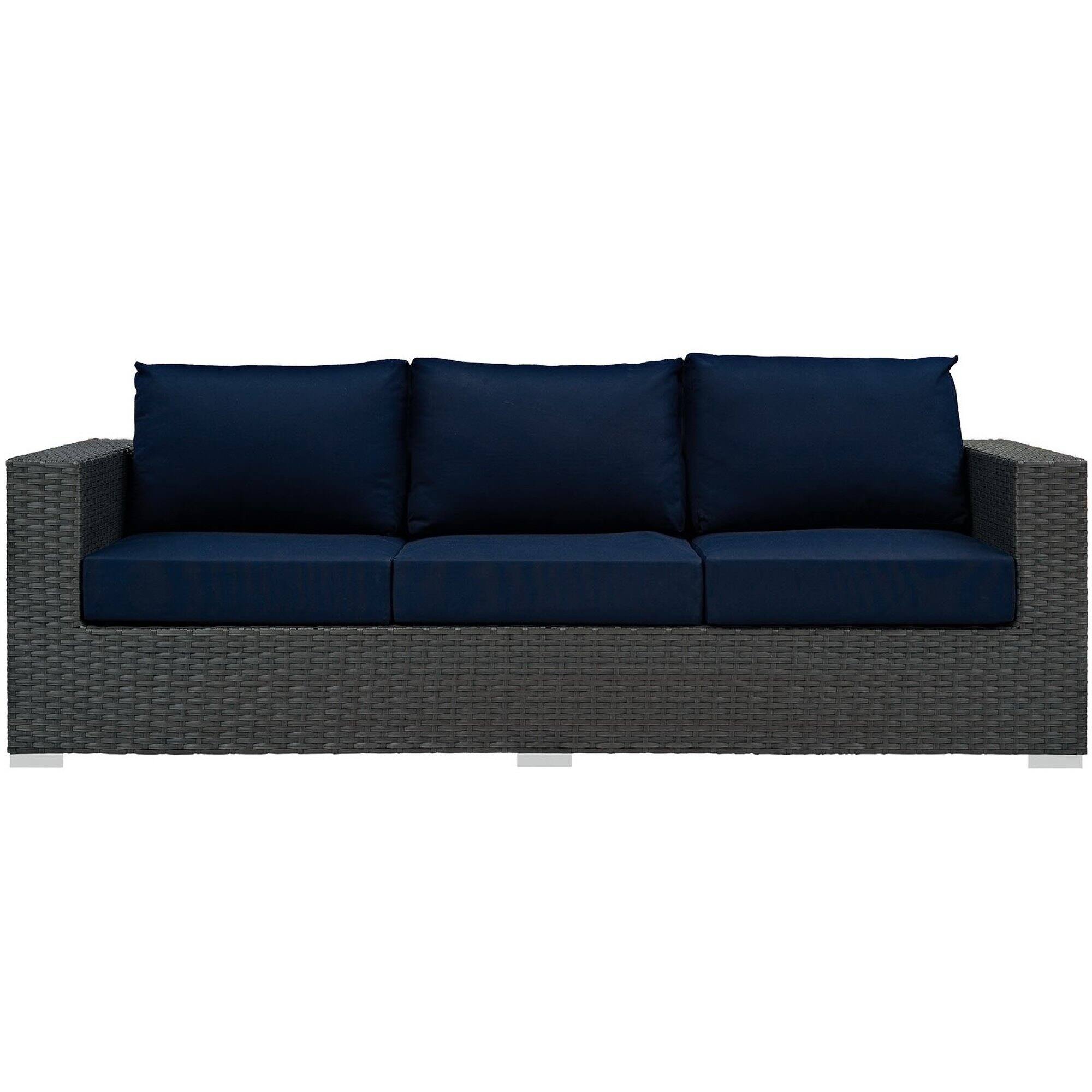 Alt View 1. Modway - Sojourn Outdoor Patio Sunbrella® Sofa by Modway - Canvas Navy.