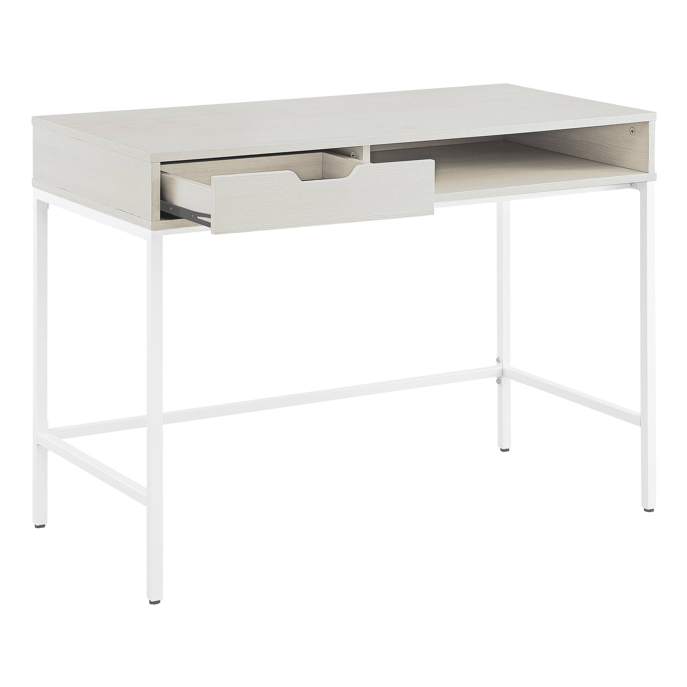 Alt View 12. OSP Home Furnishings - Contempo 40" Desk with Drawer - White Oak.