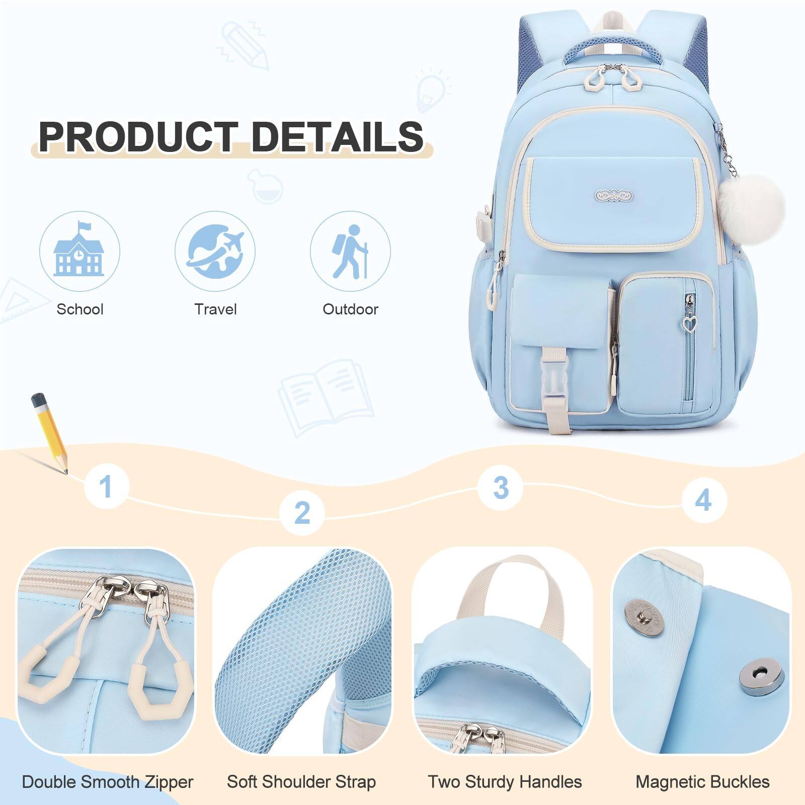 Laptop Backpack 15.6 Inch Elementary Middle High UK | Ubuy