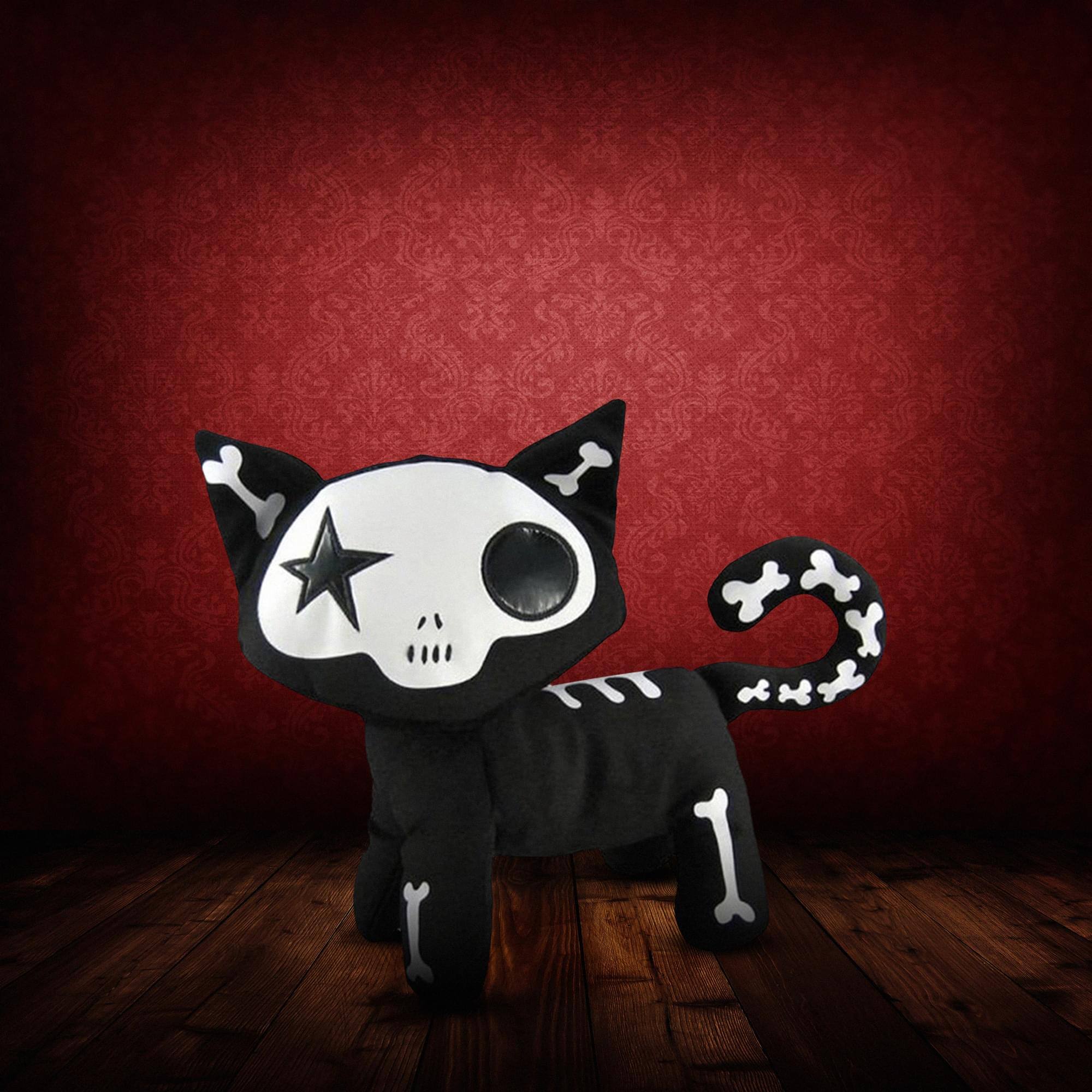 Alt View 10. Toynami - Emily the Strange 8 Inch Skele-Posse Plush | Mystery - Black.