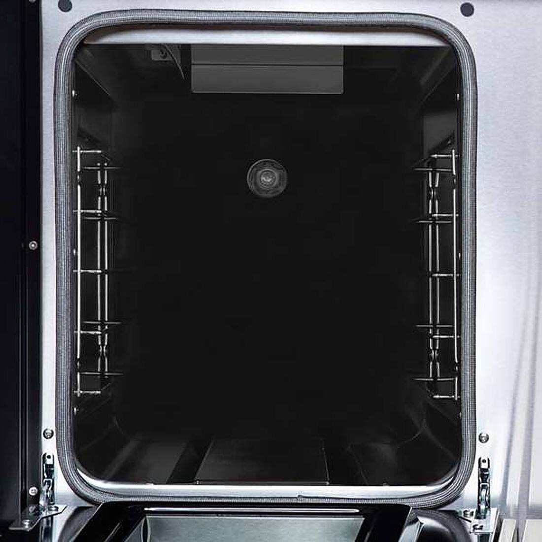 Alt View 8. Forno Appliances - 48 in. Wide 8 Burner Ambassador 6.7 Cu. Ft. Freestanding Double Oven Gas Convection Range - Black.