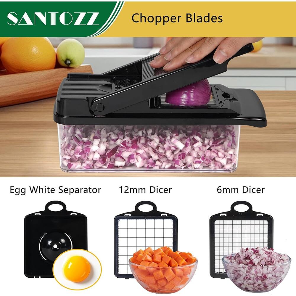 SANTOZZ  
Chopper Blades  

Egg White Separator  
12mm Dicer  
6mm Dicer
