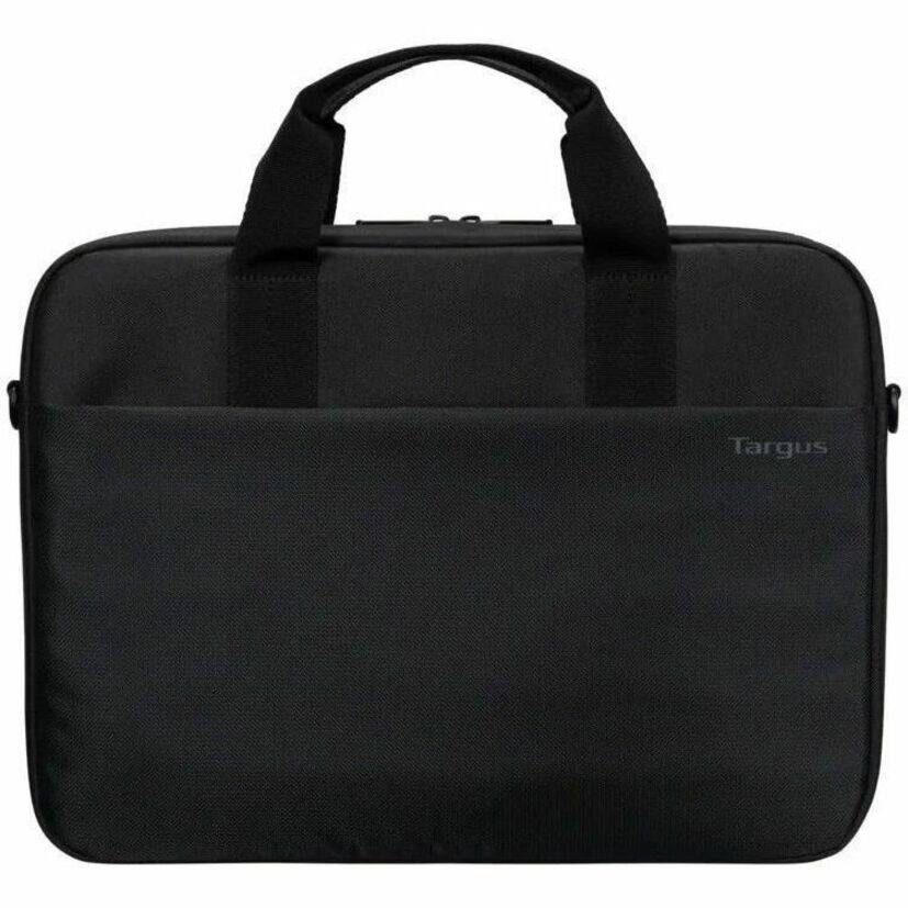 Alt View 5. Targus - Targus 14" Intellect Slim Brief with ID Window - Water Resistant - Fabric Body - Shoulder Strap, Handle - Black.