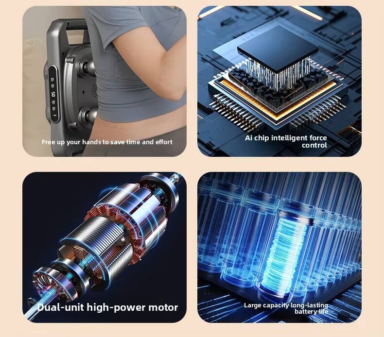 Free up your hands to save time and effort  
Ai chip intelligent force control  
Dual-unit high-power motor  
Large capacity long-lasting battery life