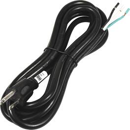 HQRP - 10ft 14-Gauge 3-Prong 14/3C Heavy Duty Power Supply Cord Cable 110V 115V 120V Pigtail for Universal AC Appliance - Black