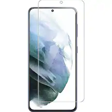 Angle. SaharaCase - ZeroDamage Ultra Strong+ Tempered Glass Screen Protector for Samsung Galaxy S21 FE 5G - Clear.