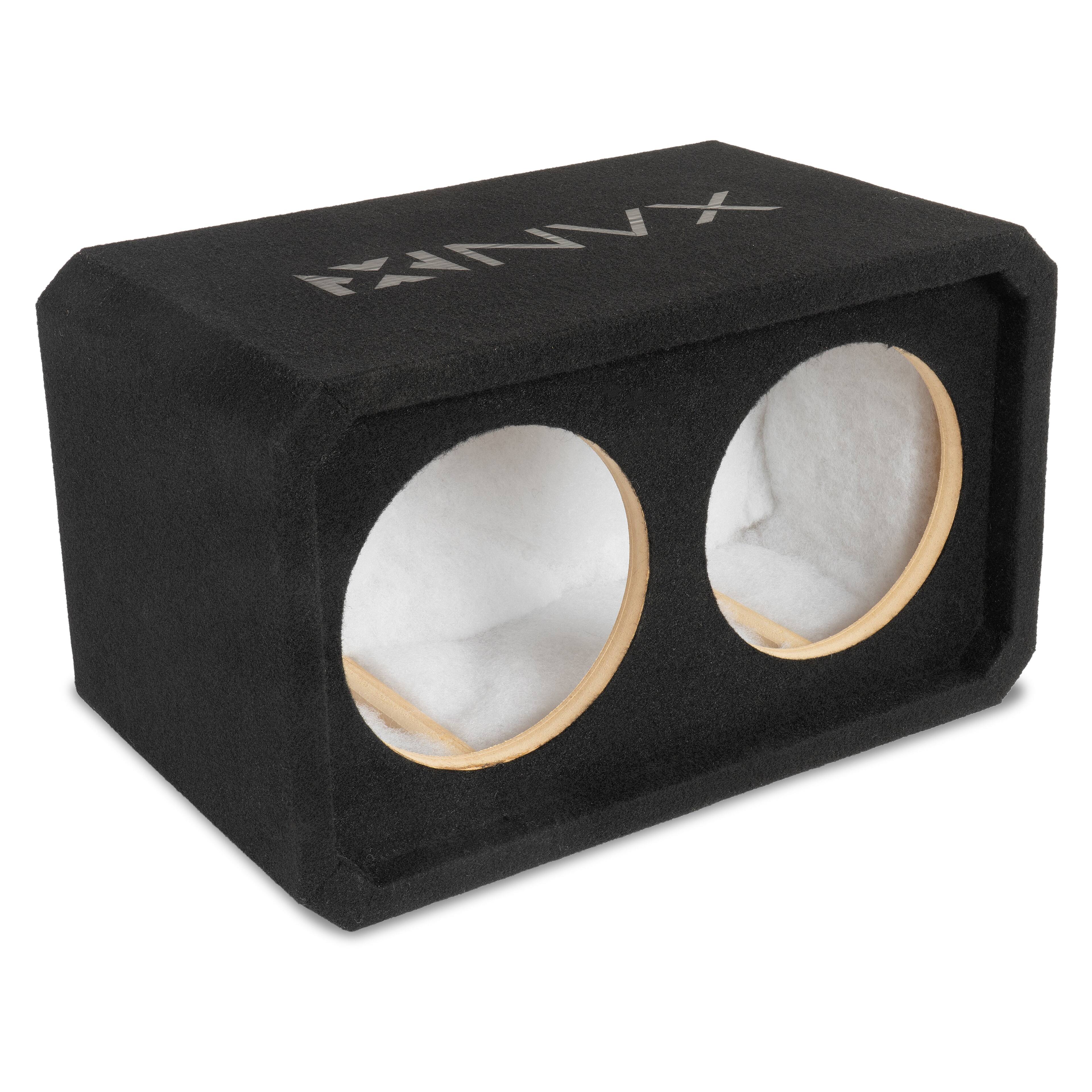 Angle. NVX - NE82S Dual 8" Sealed 3/4" MDF Subwoofer Enclosure.