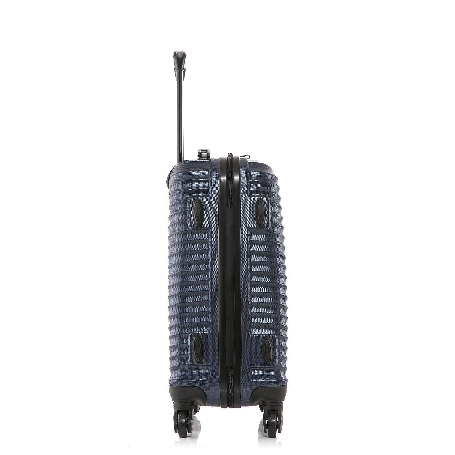 Alt View 3. DUKAP - Adly Lightweight Hardside Spinner Luggage 20" Carry-On - BLUE.