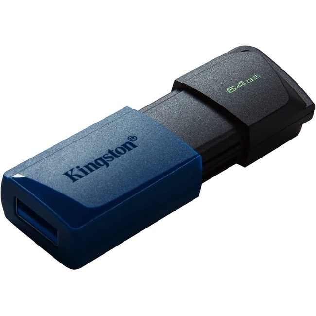 Kingston - Exodia M 64B USB Flash Drive - Black,Blue