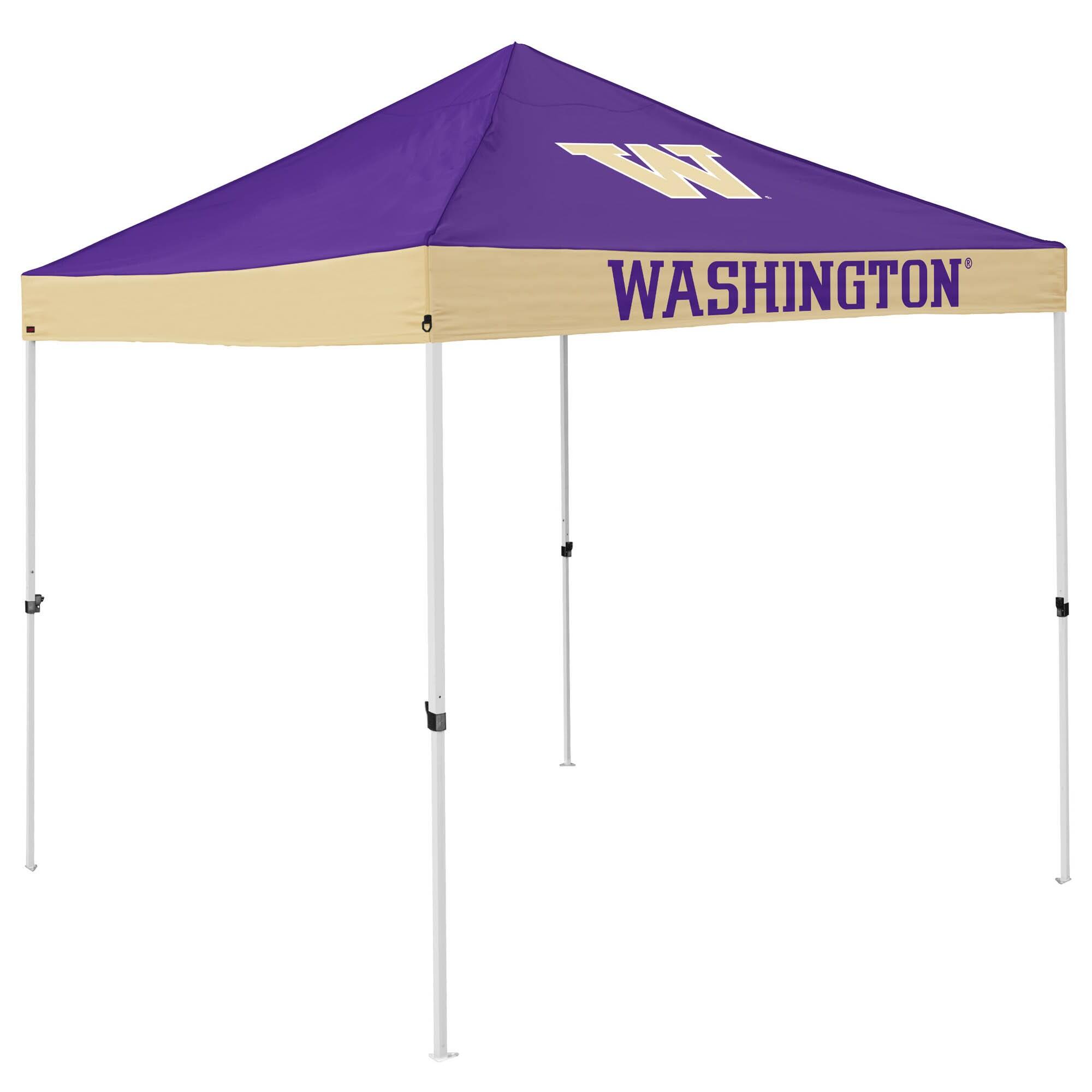 Front. Logo Brands - Washington Huskies 9' x 9' Economy Canopy Tent - Purple.