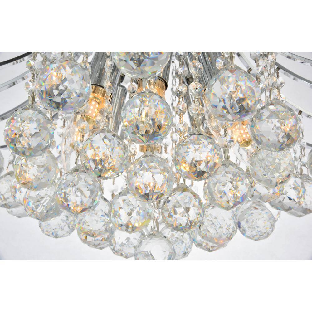 Left. Elegant Lighting - Toureg 10 light Chrome Pendant Clear Royal Cut Crystal - Chrome.