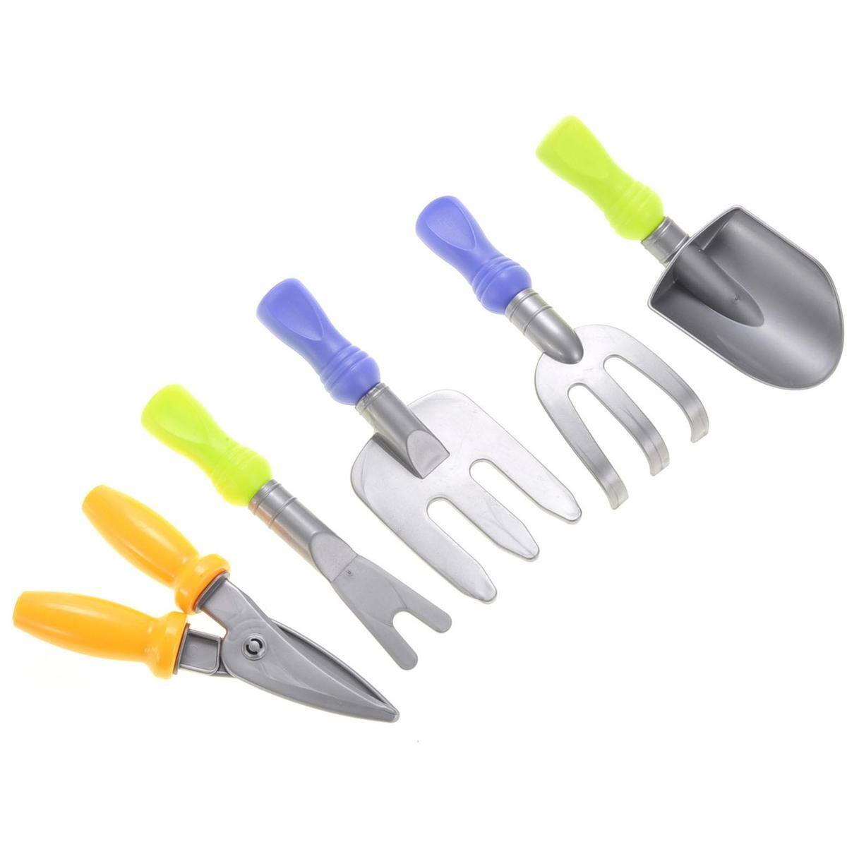 Alt View 1. JuzToys - STEM Kids Gardening Set, Pretend Play for Toddlers 3-5 with Wheelbarrow Plant Pots, Shovel, Rake, Watering Can - Multi.