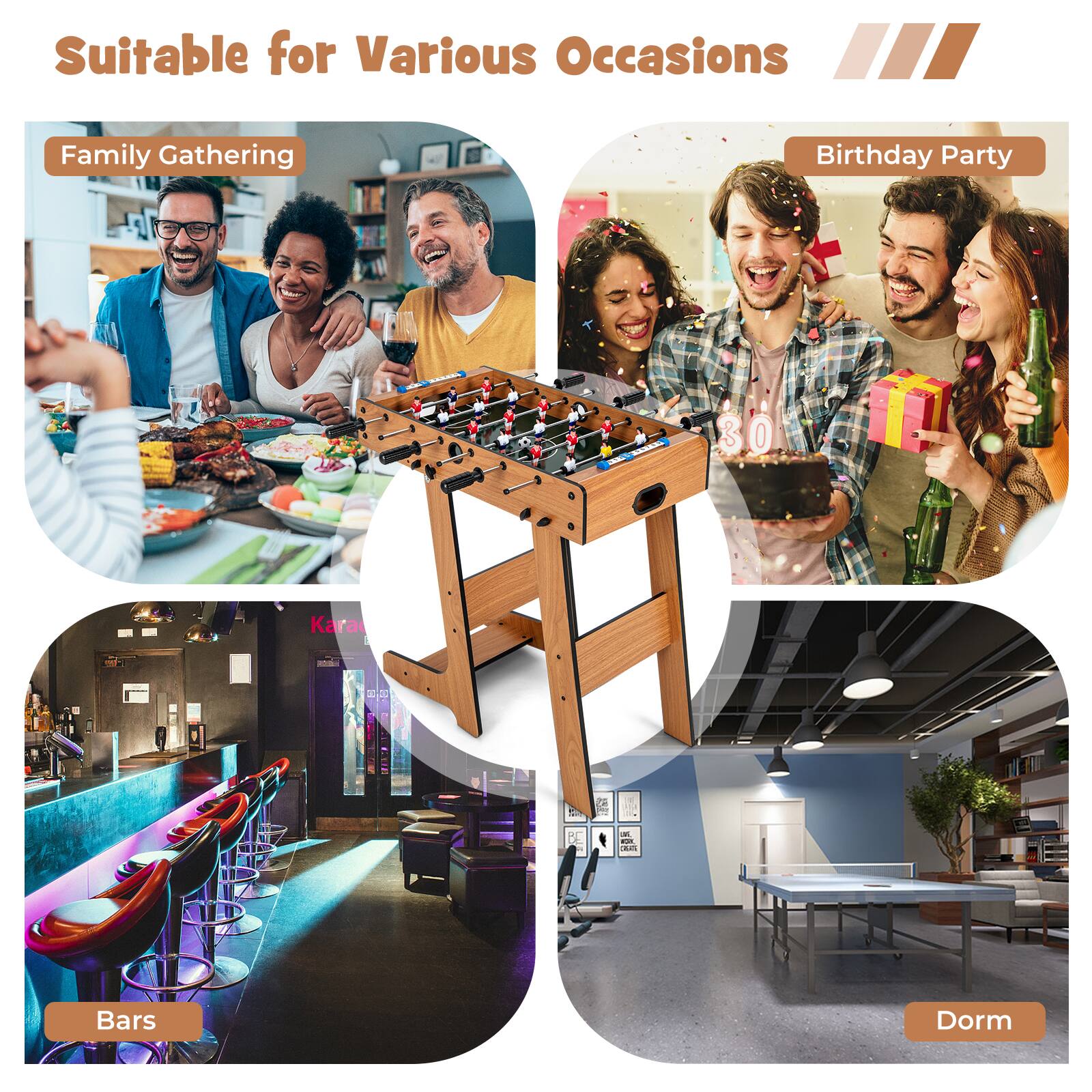 Suitable for Various Occasions: Family Gathering, Birthday Party, Bars, Dorm.