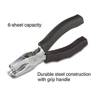 6-sheet capacity  
Durable steel construction with grip handle