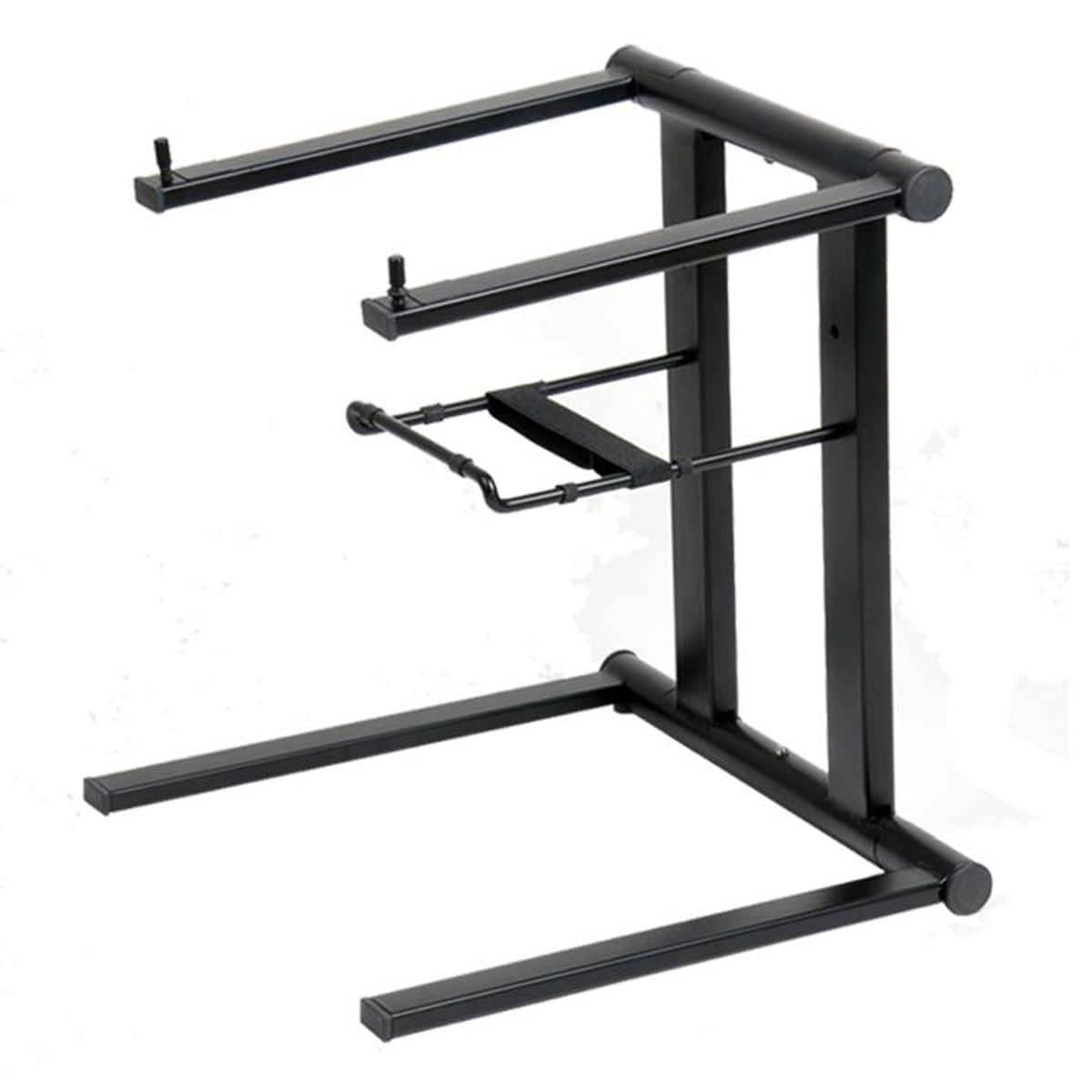 ProX - T-LPS600 Foldable and Portable DJ Laptop Stand with Adjustable Shelf, Black