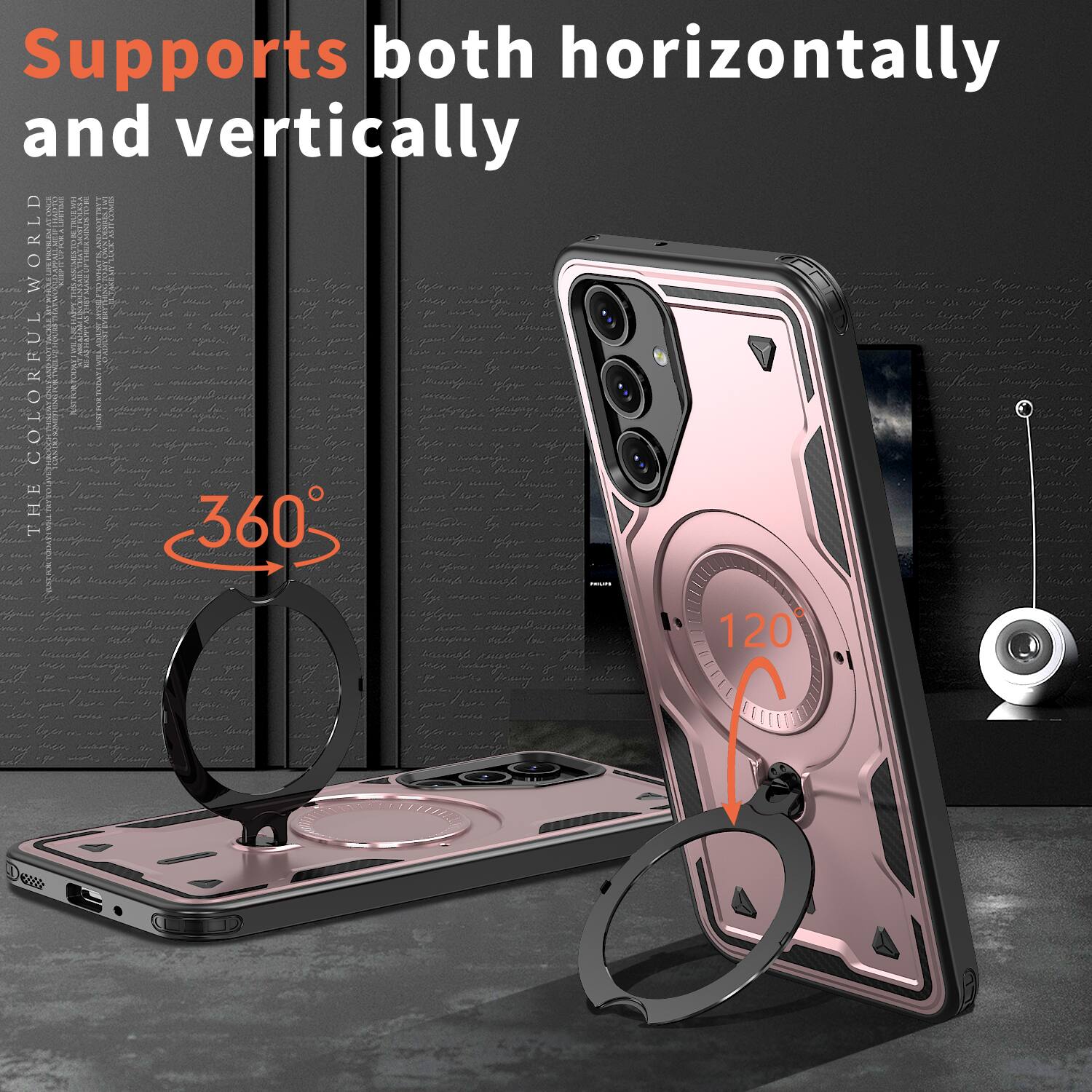 Supports both horizontally and vertically
