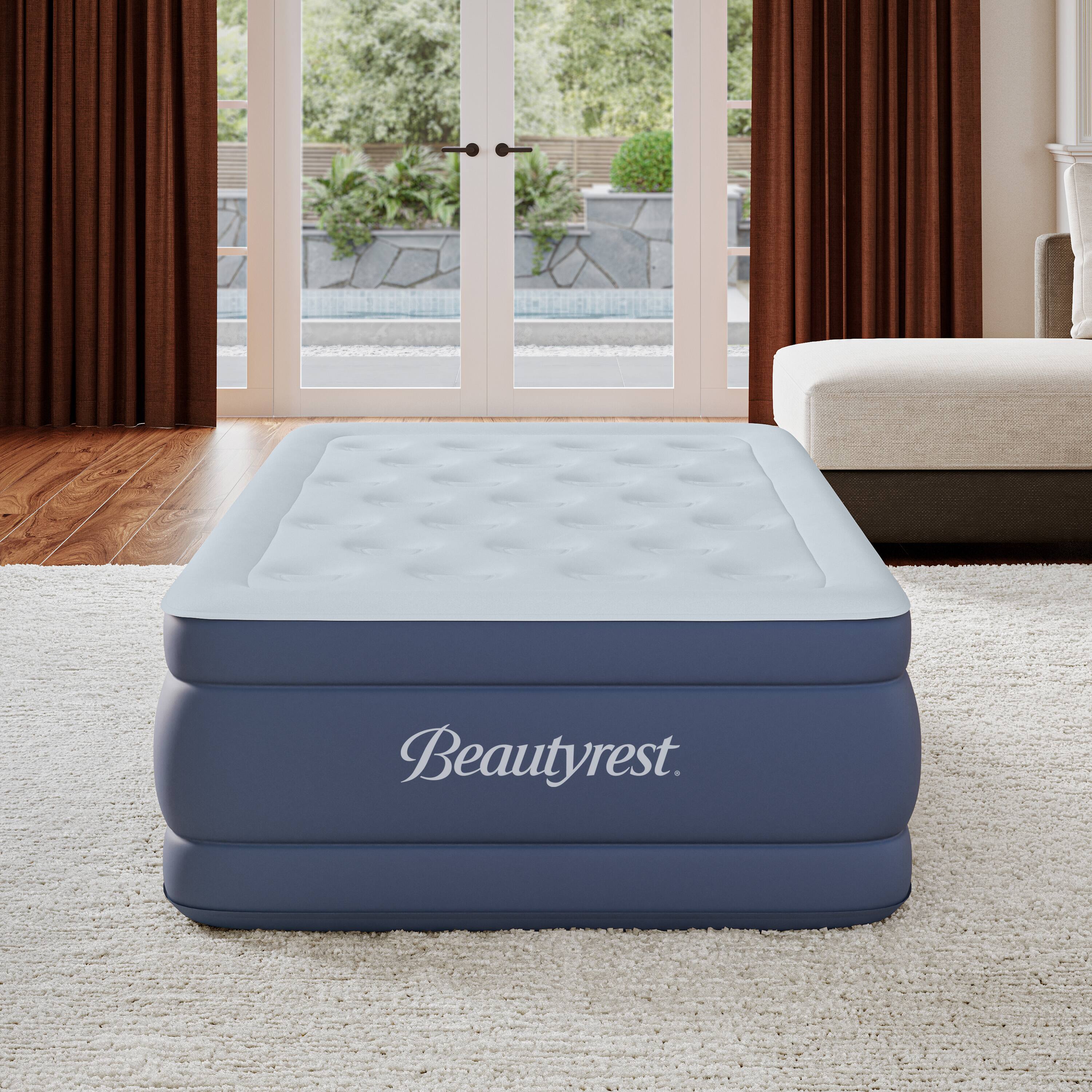 Alt View 3. Beautyrest - 17" Supreme Air Auto Shut-Off Air Mattress with Built-in SureLock Pump and Auto Shut-Off - White; Blue.
