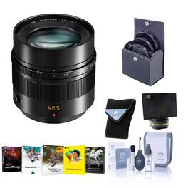 Bundle - Panasonic - LUMIX G Leica DG Nocticron 42.5mm f/1.2 MFT Lens w/PC Softwares