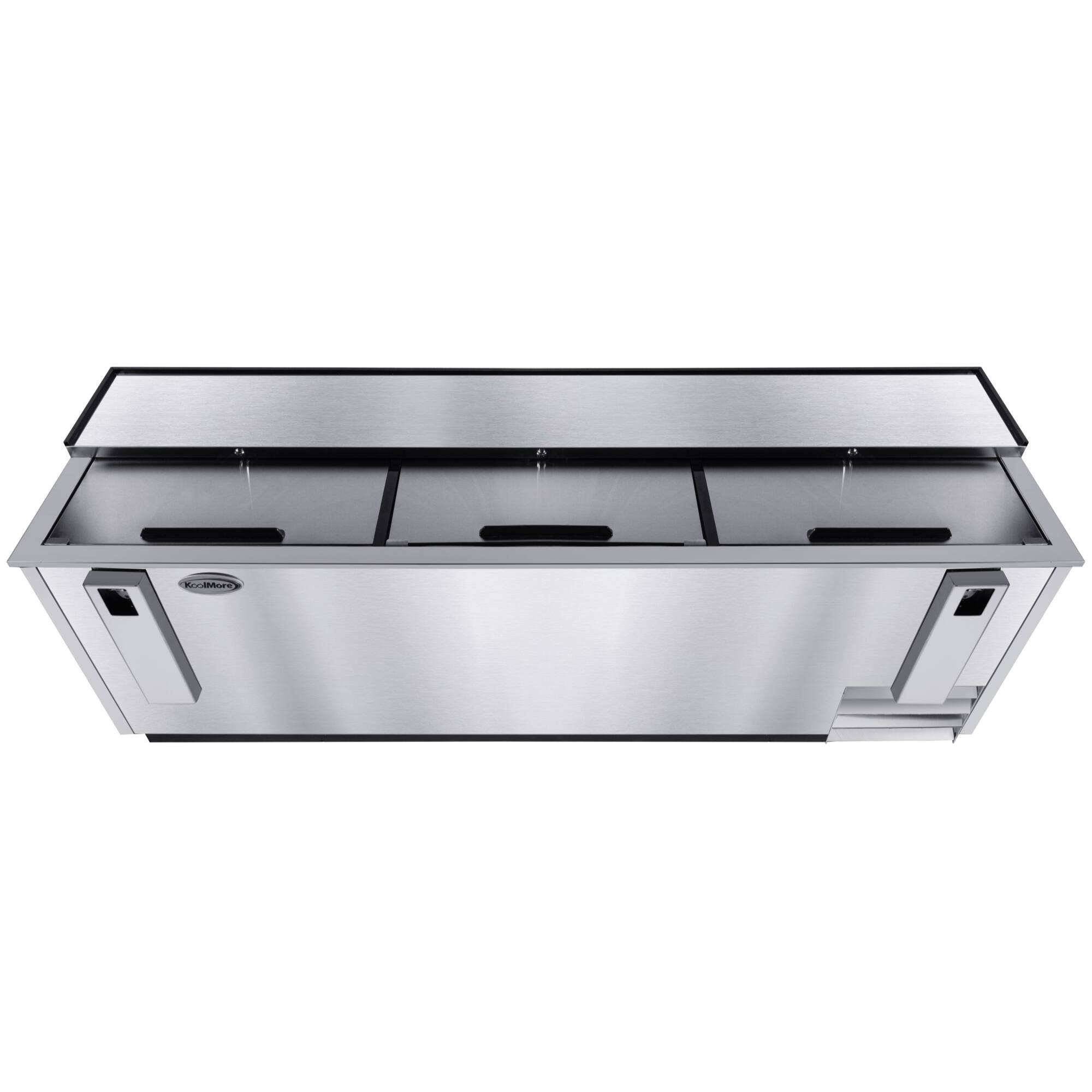 Alt View 3. Koolmore - 95 in. Commercial Bottle Cooler in Stainless-Steel with Built-In Opener, ETL Listed, 30 cu. ft. (KM-BOC95-SS) - Stainless steel.