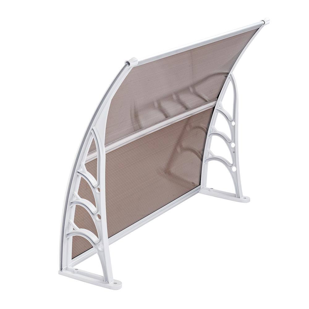 Alt View 4. Winado - 40"x 32" Window Awning Canopy, Polycarbonate Front Door Patio Cover for UV, Rain, Snow & Sunlight Protection.