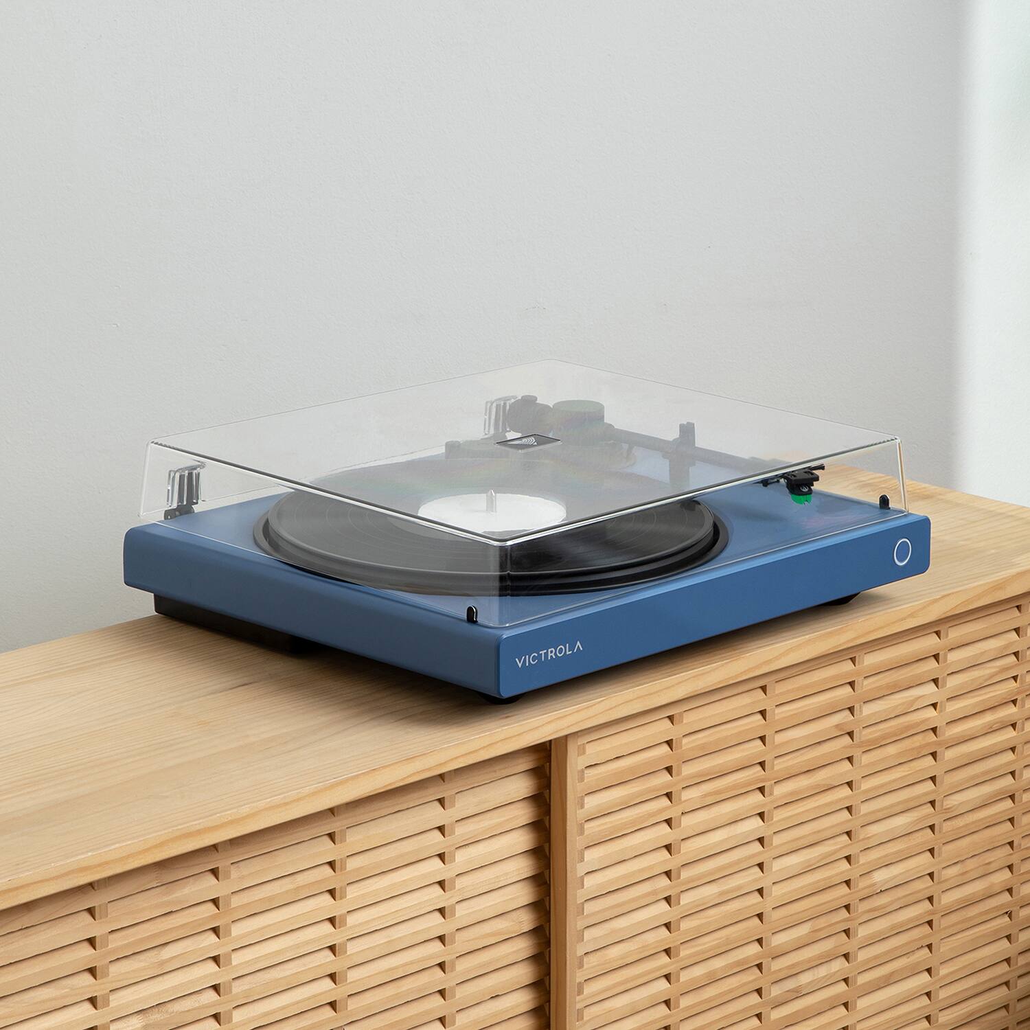 Alt View 12. Victrola - Victrola Wave Bluetooth Turntable with Auracast - Blue.