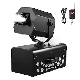 VEVOR - Snow Machine, 2000W 90°Shaking Head Snow Maker by Wireless/Wired Remote Control, High Output Snowmaking Machine - Black