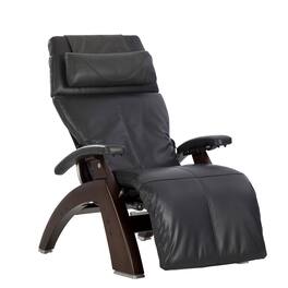 Human Touch - Perfect Chair PC-610 Omni-Motion Power Zero Gravity Recliner with Independent Back & Leg Adjustments - Dark Walnut / Gray Premium Leather / Performance