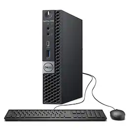 Dell - Refurbished Excellent - OptiPlex 7060 Micro Desktop PC, Intel Core i5-8500T, 32GB DDR4 RAM, 1TB SSD, USB WiFi, New Keyboard&Mouse, Win11Pro - Black