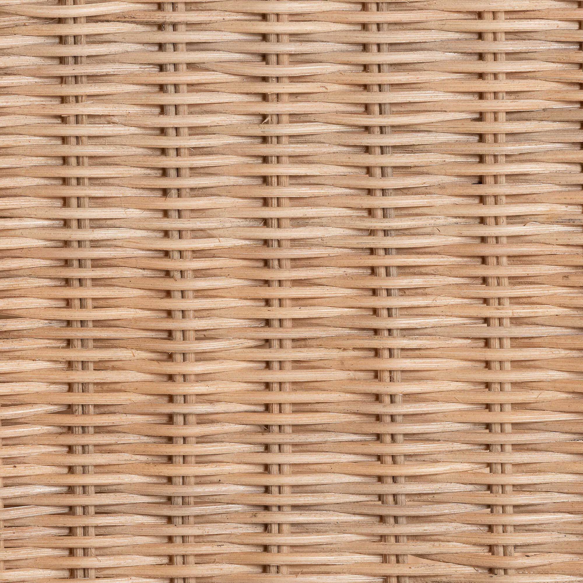 Alt View 2. bali & pari - Brooks Natural Rattan 3-Tier Storage Shelf – Handwoven Wicker Display Stand with Scalloped Borders - Natural Brown.