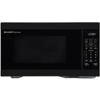 Sharp - 1.1 Cu. Ft. Countertop Microwave Oven - Black - Front_Zoom