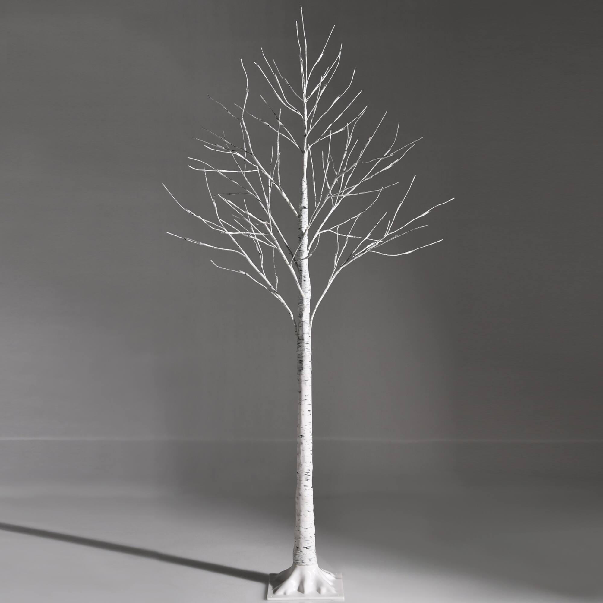 Alt View 5. Gymax - Gymax 5 FT Pre-lit White Birch Tree Artificial Twig Birch Tree Christmas Decor - White.