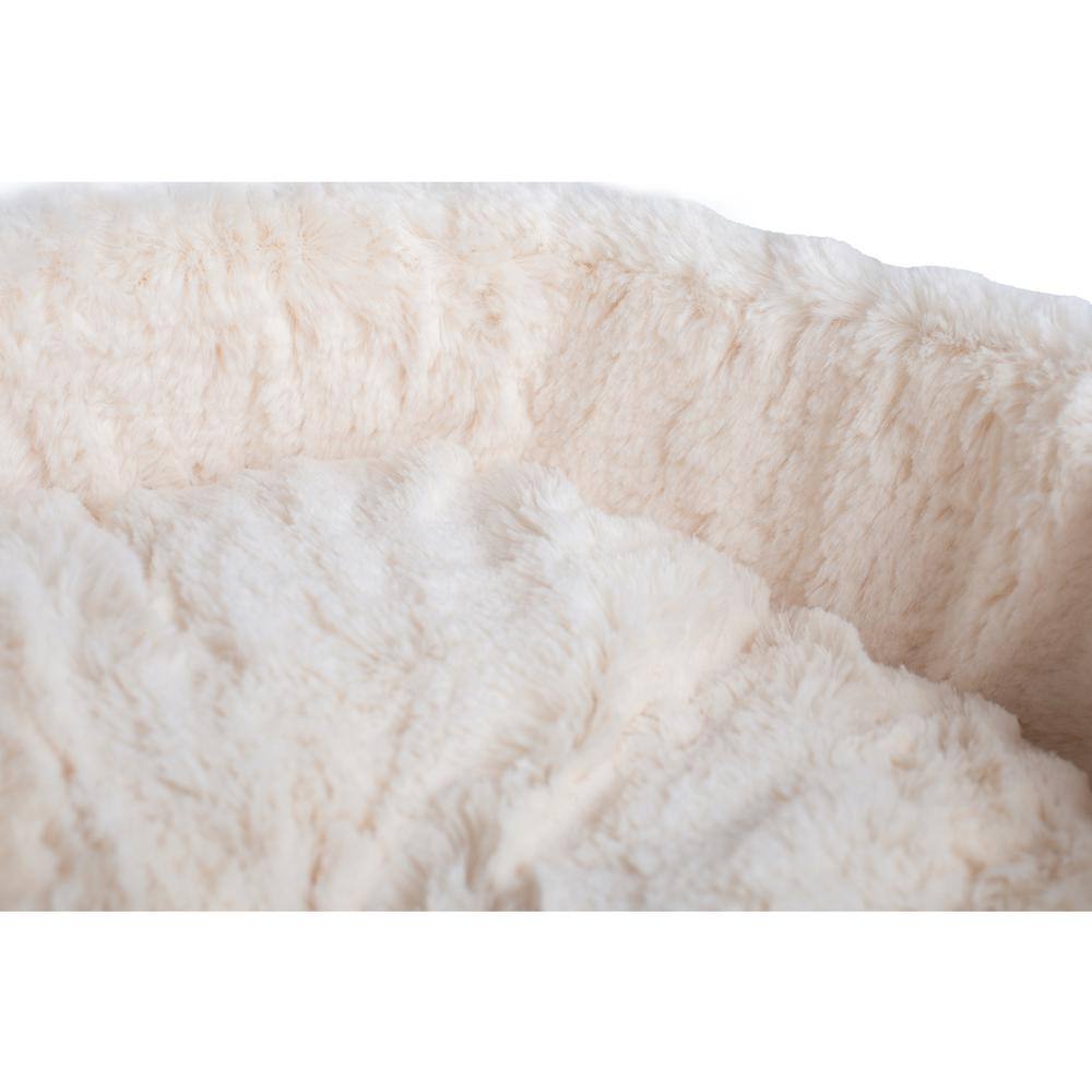 Left. Armarkat - Cat Bed Sky Blue and Ivory - Blue.