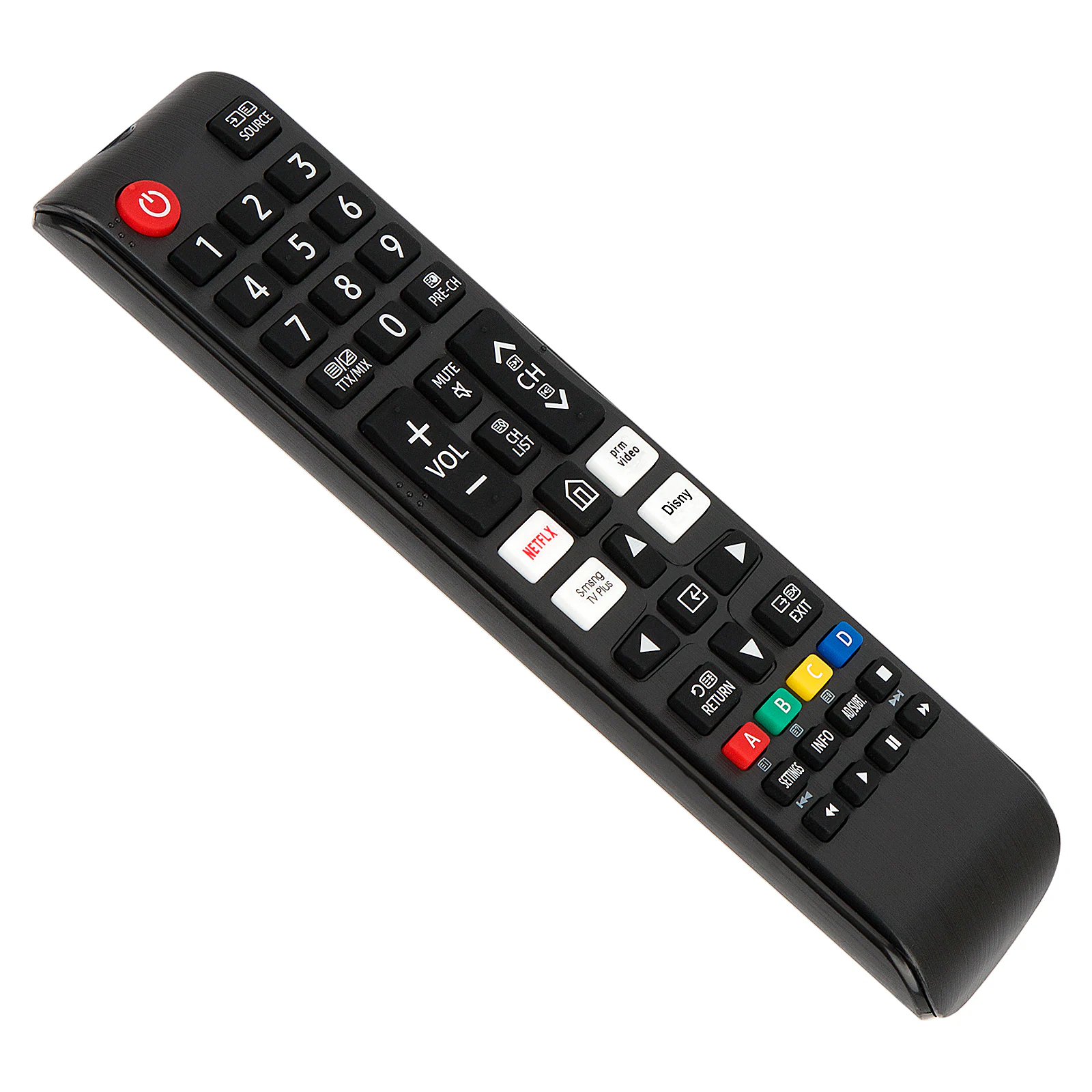 SOURCE 3 2 6 1 5 9 4 8  PRE-CH 7 0  B B TTX/MI MUTE 4 CH +  CA VOL video I  Disny NETFLX Simrang VPUS Z EXIT D BG RETURN g I  ROSIEL A INFO = D3