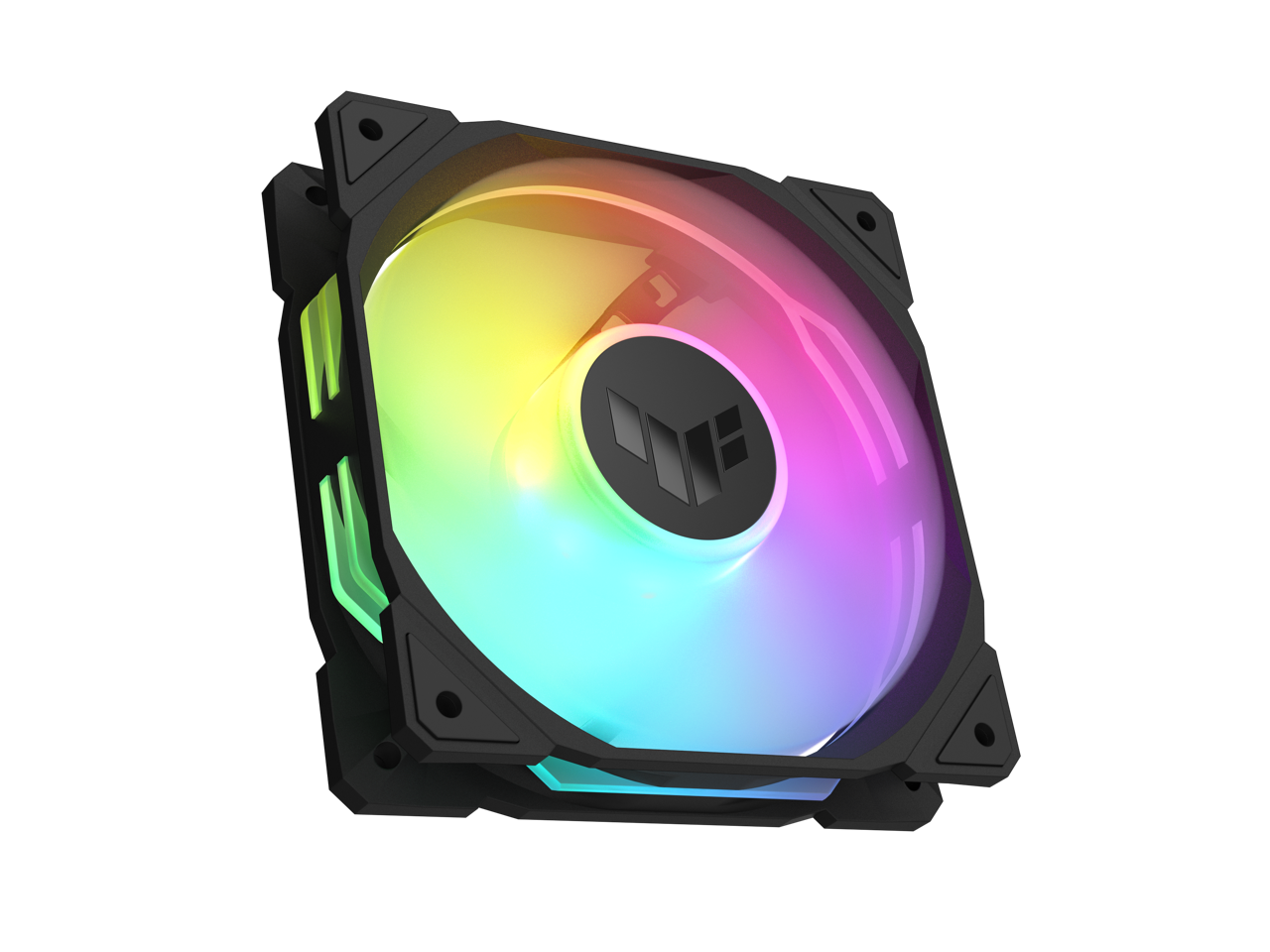 Alt View 1. ASUS - ASUS TUF Gaming TR120 ARGB Fan - Black Triple Pack, 28mm Frame, Double-Layer LED, Aura Sync - Black.