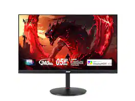 Acer - Nitro 27" WQHD 2K 1440P 240HZ IPS with AMD FreeSync Premium 0.5ms HDR 400 Gaming Computer Monitor XV272U W2bmiiprx - Black