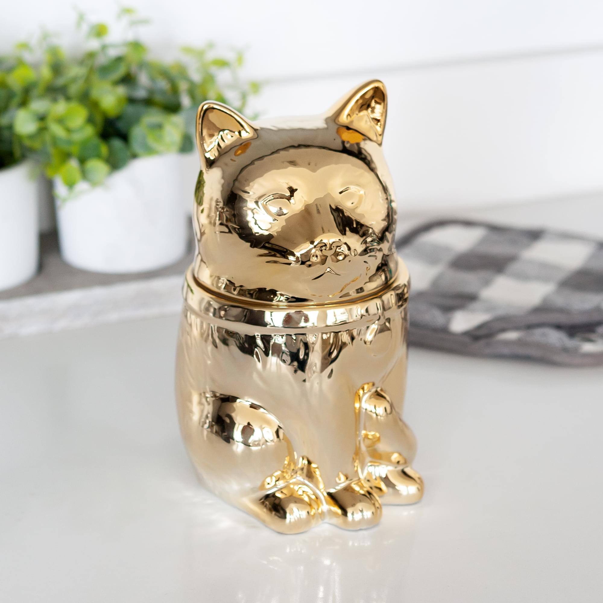 Alt View 3. Marvel - Marvel’s Captain Marvel Goose Gold Electroplated Ceramic Cookie Jar - Gold.