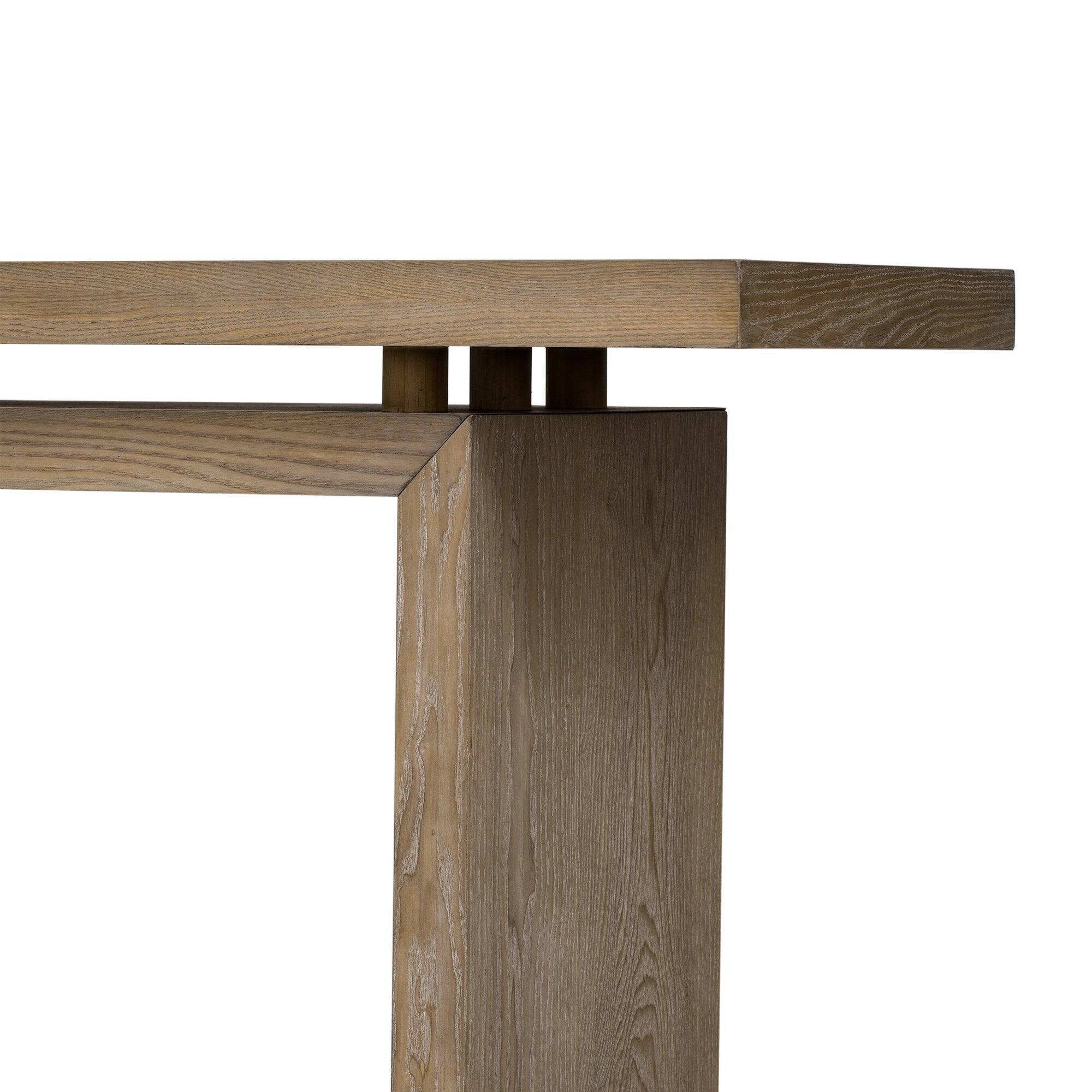 Alt View 3. Boyel Living - Modern Uniquely Designed Ash Wood Console Table - Brown.