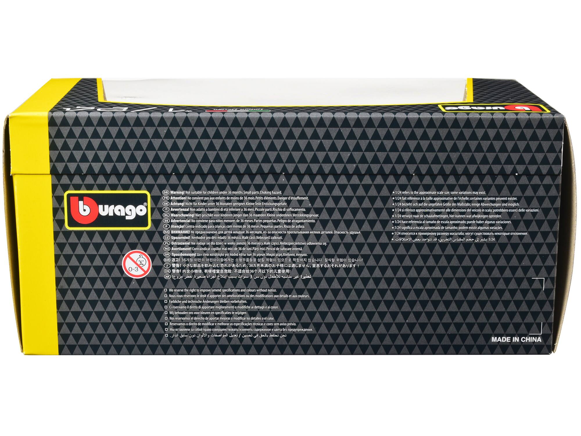 Sure, here is the corrected and grouped text from the image:

---

**Warning: Not suitable for children under 36 months - Small parts - Choking hazard**

**Attention: Ne pas utiliser pour les enfants de moins de 36 mois - Petits éléments - Risque d'étouffement**

**Achtung! Nicht für Kinder unter 36 Monaten geeignet - Kleine Teile - Erstickungsgefahr**

**Advertencia: No es adecuado para menores de 36 meses - Piezas pequeñas - Peligro de asfixia**

**Attenzione: Non adatto a bambini di età inferiore a 36 mesi - Piccoli pezzi - Rischio di soffocamento**

**Avertissement: Ne pas utiliser pour les enfants de moins de 36 mois - Petits éléments - Risque d'étouffement**

**Avertensia: Não é adequado para crianças menores de 36 meses - Pequenas partes - Risco de asfixia**

**Avertissement: Ne pas utiliser pour les enfants de moins de 36 mois - Petits éléments - Risque d'étouffement**

