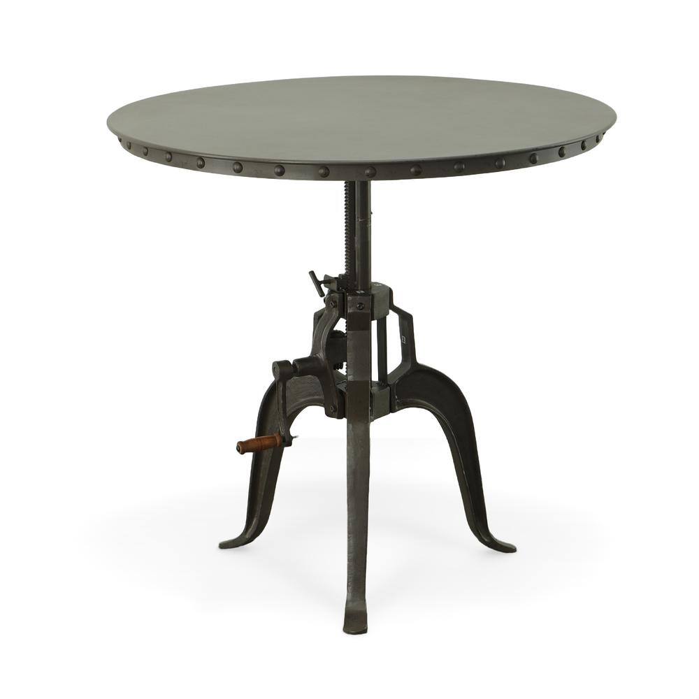 Alt View 1. Carolina Chair & Table - Mundra Adjustable Crank Table - Industrial - White.