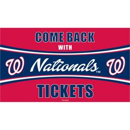 Evergreen Enterprises - Washington Nationals 28" x 16" Come Back With Tickets Indoor/Outdoor Trapper Mat - Multicolor